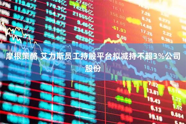 摩根策酪 艾力斯员工持股平台拟减持不超3%公司股份